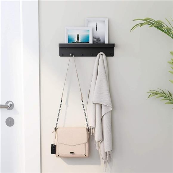 Key Holder for Wall Decorative - Mail Organizer & Key Rack with Tray for Hallway - Picture 6 of 6